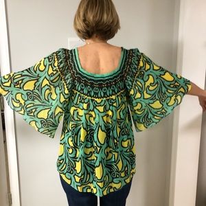 Multicolored designer Silk blouse